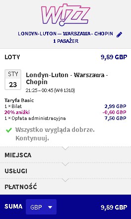 Warszawa lot