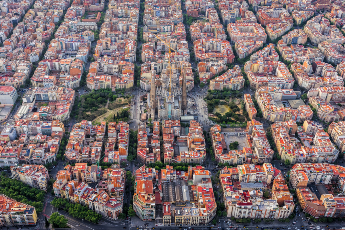 Barcelona widok z góry