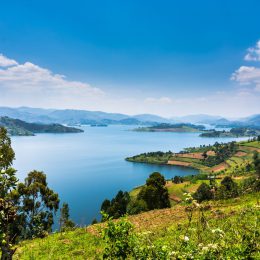Uganda panorama jeziora